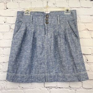 Royal Robbins Hemp Skirt Chambray Blue Sz 8